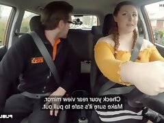 Fat student gave in car to